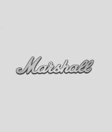 MARSHALL nálepka emblém 63 x 16 mm *STRIEBORNÁ