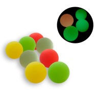 8x Gumová loptička - SVIETIACA V TME! - FLORESCENT!