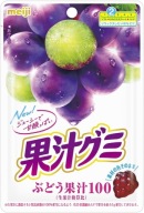 Ovocná šťava Gummy Grape 100%, želé s príchuťou hrozna 51g Meiji Japan