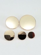 Kovový gombík, zlatý lesklý, 12mm
