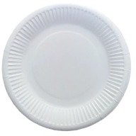 Biele jednorazové papierové taniere 15cm 100 ks