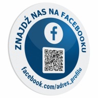 Facebook QR nálepka 15x15