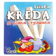 Biela školská krieda, 6 ks, B2 MB