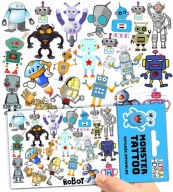 UMÝVAJÚCE DOČASNÉ TETOVANIE PRE DETSKÉ DETSKÉ ROBOTY ORIGINÁLNE DIZAJNY