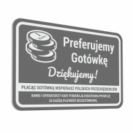Preferujeme Hotovosť - nálepka 10x15