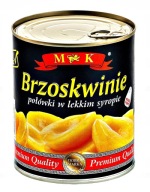 BROSKYŇKY MK Polovičky v SIRUPe plechovka 820g