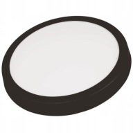 POVRCHOVÁ LED PANEL Stropná lampa 12W, okrúhla, ČIERNA