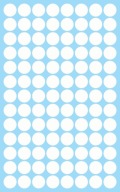 Nálepky CIRCLES Bodky 2cm 104ks Biele