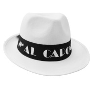 Klobúk AL CAPONE, biely Fotobúdka Párty Pekne spracovaný