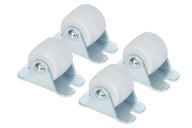 4x NÁBYTKOVÁ VALEC TUHÉ GUMOVÉ NÁBYTSKÉ KOLESO NA ZÁSUVKY fi-30mm h-33mm