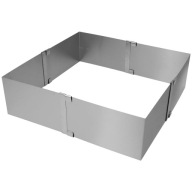 Nastaviteľná obdĺžniková forma s okrajom 15x15/27x27 h=8cm