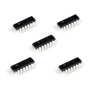 5x 74HC595 posuvný register 8 bit DIP16