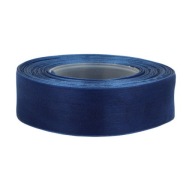 INDIGO ŠIFÓNOVÁ STUHA MODRÁ polyesterová STUHA 25mm ORGANZA 3158