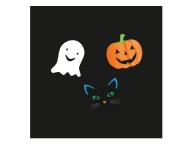 Ghost Cat and Pumpkin obrúsky 33 cm 20 ks Halloween