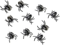 PLASTOVÉ BLACK SPIDERS-10 KS HALLOWEEN-0730