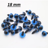 Oči oči pre hračky maskota 18 mm Modrá 10 ks (5 párov) so svorkami