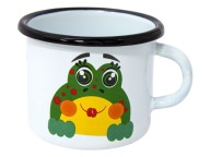HRNČEK NA MLIEČKO SMALTOVANÝ PRE DETI 0,5L ŽABKA