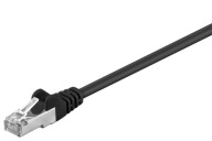 RJ45 LAN patch kábel cat.5e SF/UTP sieťový kábel, čierny 0,25 m