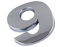 ZNAK ČÍSLO PÍSMENO PÍSMENO CHROME 9 NINE V3L83