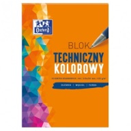 Technická podložka Oxford A4, 10 listov, 225g, farebná
