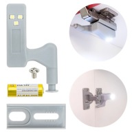 SVIETIDLO DO SKRIŇKY S PÁNTOM DVERÍ 3x LED + BATÉRIA