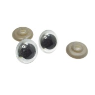 Oči Bezpečné hračkárske oči * 2 páry * 15 mm * priehľadné