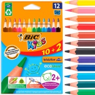 BIC TROJUHOLNÍK HRUBÁ FARBA CUŽKY PRE DETI ECO 12 FARB.
