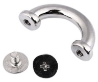 Kovová krútená slučka 15 mm strieborná 1 ks.