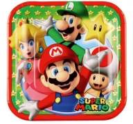 Papierové taniere Super Mario, 8 kusov, 18 cm