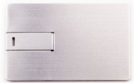Kovová karta Pendrive 2 GB strieborná + gravírovanie