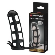 PRETTY LOVE - PENIS SLEEVE - Návlek na penis, čierny silikón