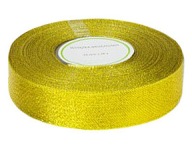 VIANOČNÁ GLITROVÁ ZLATÁ stuha 25mm 32m