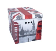 Dekoračná kartónová krabica, dekoratívna nádoba na šatníkovú skriňu LONDON XL box