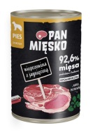 Panvica Mäsové krmivo PES Bravčové a jahňacie 400g