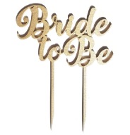 Bride to Be Wedding Bride Topper zlatá preglejka