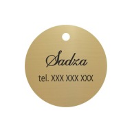 ID visačka pre PSA MAČKU, visačka, menovka, zlatá