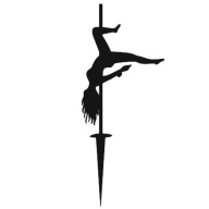 Topper SEXI tanečnica POLE DANCE postava tanečnice Black Plexi