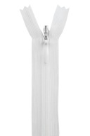 Transp na skrytý zips. C3 30 cm Biela