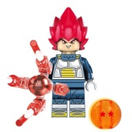 Dragon Ball Super kocky, figúrka boha Vegeta + loptička