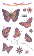 Umývateľné tetovanie pre deti GLITTER BUTTERFLIES EG004