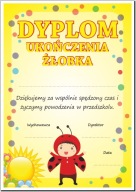 Diplom: Ukončenie škôlky s Biedronkou A4