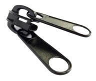 Obojstranný kovový zips na 10 mm špirálový zips