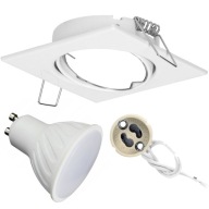 POHYBLIVÁ HALOGÉNOVÁ LAMPA + GU10 5W NEUTRÁLNA LED ŽIAROVKA 4000K + ZÁSUVKA