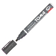 Vodotesný olejový popisovač s okrúhlym hrotom Toma TO-440 sivý