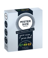Mister Size Kondómy Kondómy Fit Veľkosť 47 mm 49 mm 53 mm 3ks
