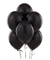 LATEXOVÉ BALÓNY 23CM, BALENIE 10ks, ČIERNA