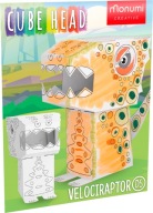 Omaľovánka Monumi Cubehead Dino 3D velociraptor