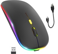 BEZDRÔTOVÁ LED BLUETOOTH MYŠ PRE PRENOSNÝ POČÍTAČ TV TICHÁ ČIERNA