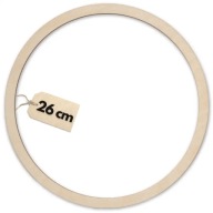 Drevená obruč 26 cm, leštená, na lapač snov, kruh, kruh, základ makramé