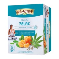 BIG ACTIVE funkčný čaj GREEN antistres PEACE RELAX 20 OBÁLOK